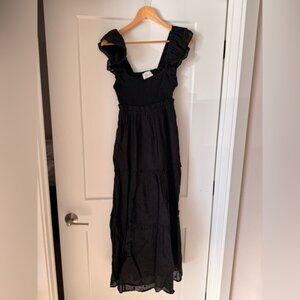 Cleobella Black Ruffled Maxi Dress